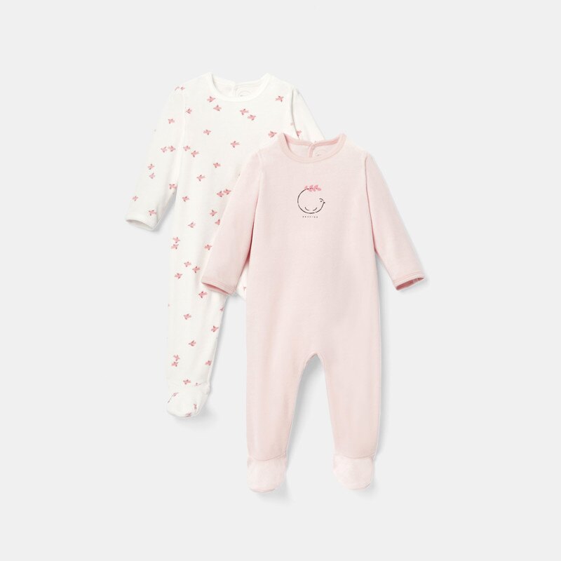 Dors-bien en velours (lot de 2) rose mixte Absorba Rose