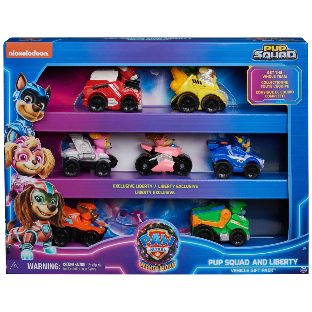 PAW Patrol: Das Mighty Movie Squad Rennwagen-Set