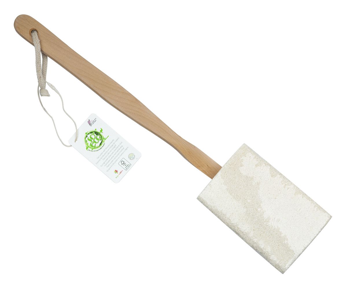 So Eco Flat Loofah with wooden handle