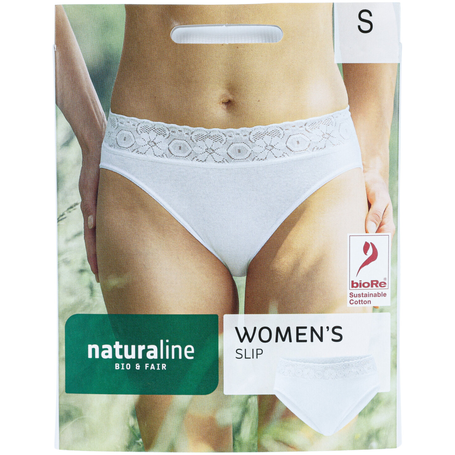 Naturaline Textil Damen Slip weiss S