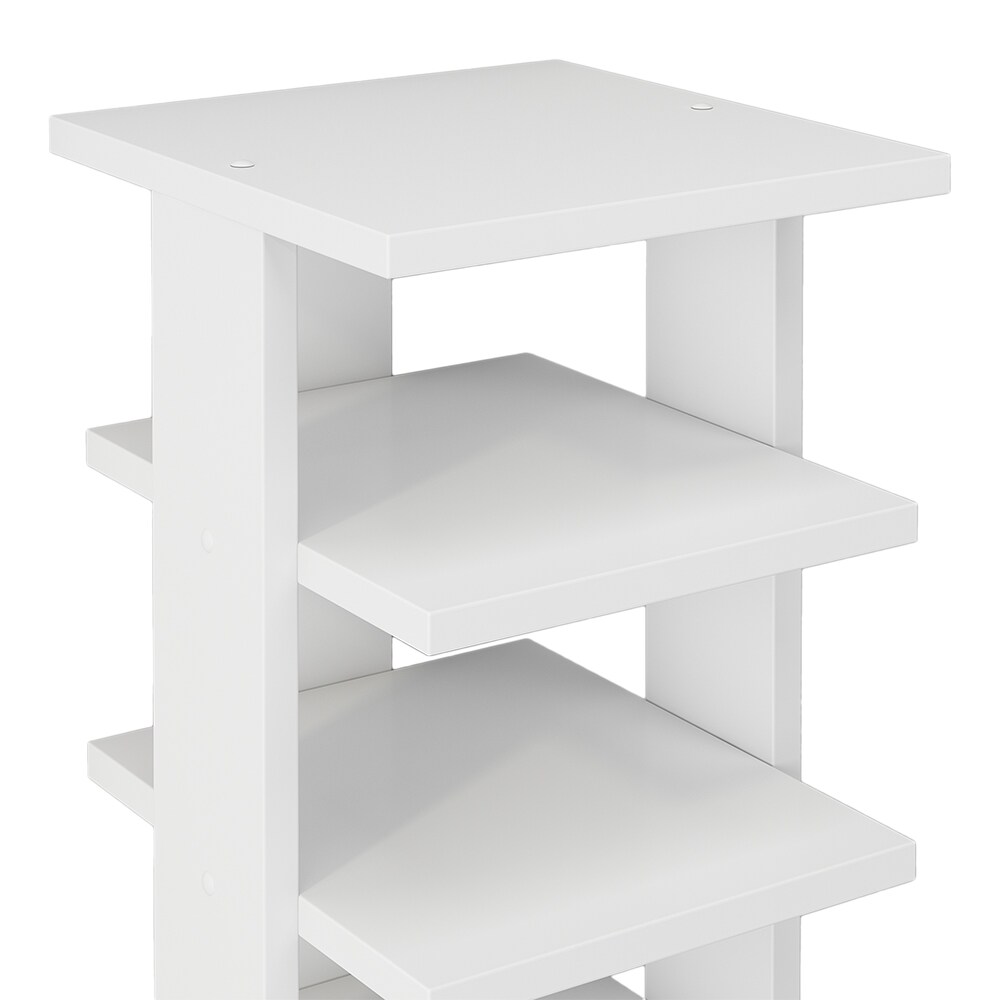 Oskar-Store Schuhregal Timo Weiß, 26,7 x 110 cm, mit 7 großen Ablagen