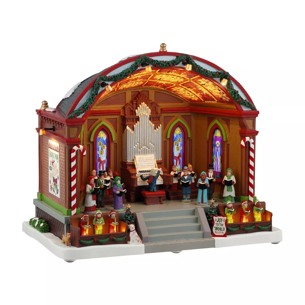 Village de Noël Lemax lumineux, musical et animé Chorale au pavillon du parc
