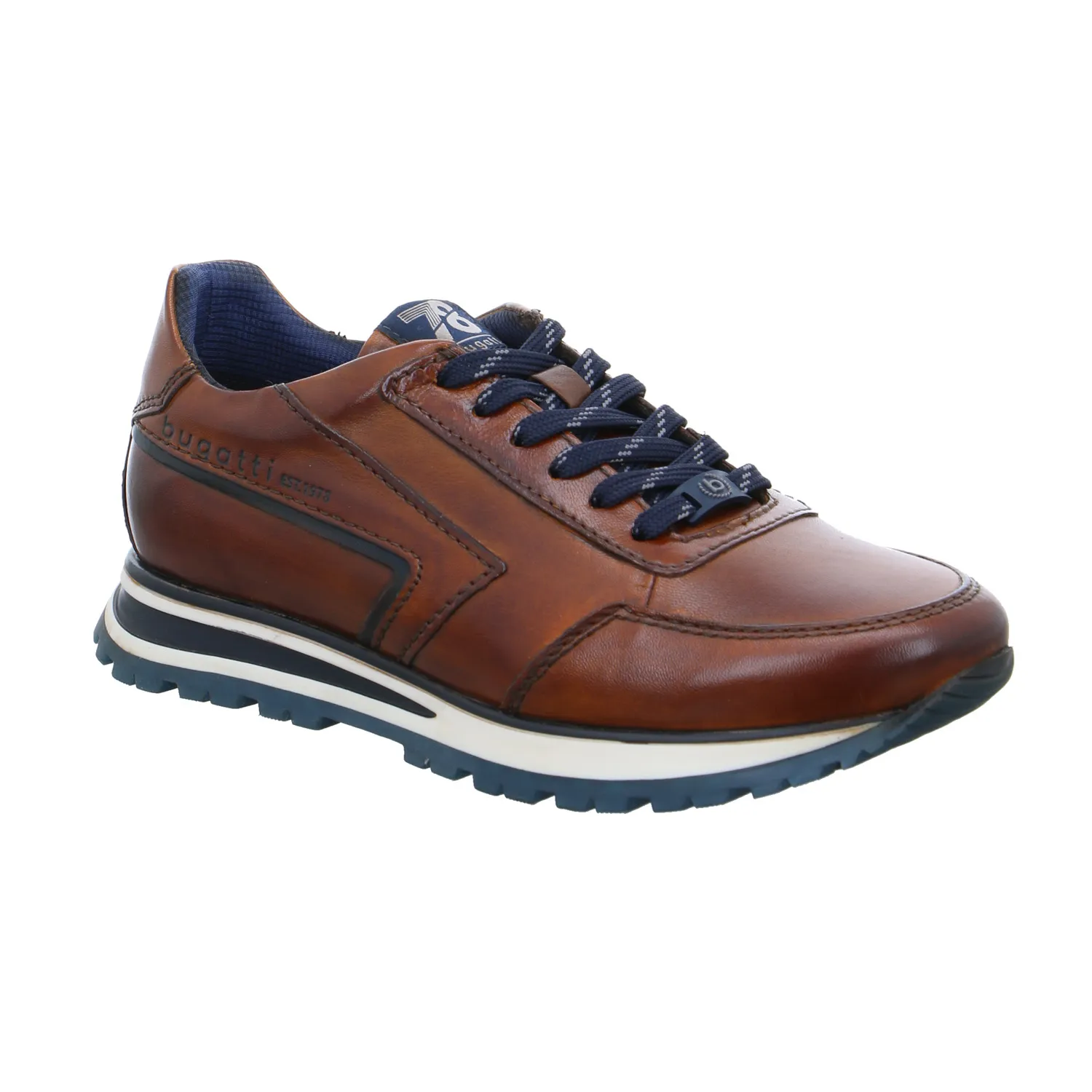 BUGATTI SHOES Halbschuhe Sneaker Cognac Leder