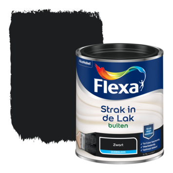 Flexa Strak in de Lak buitenlak zijdeglans zwart 750 ml