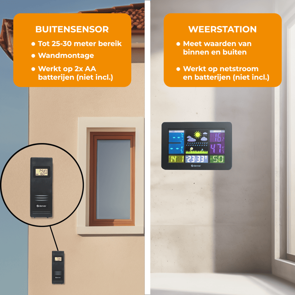 Denver WS540 Radio gestuurd weerstation - Black