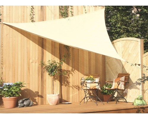 Driehoekig parasolzeil, tarwebeige, 300x300x300 cm