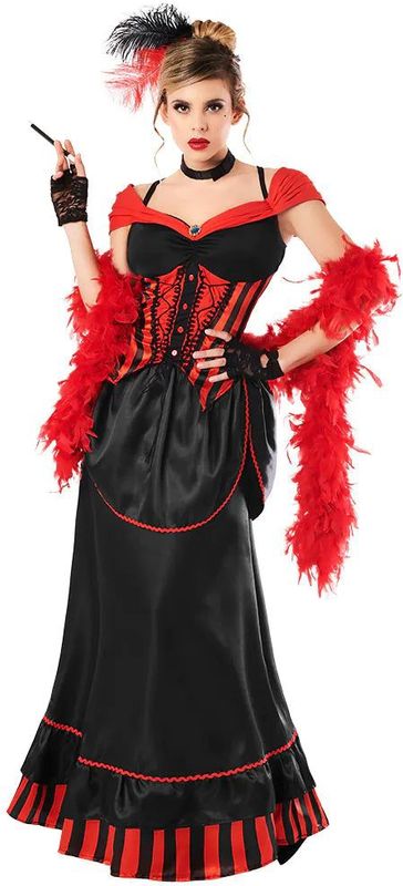 Carnavalsjurk - Saloon Girl Jolene - Zwart - Polyester