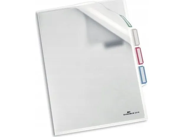 Plastomslag Durable 3-delt A4 transparent  - (5 stk.)