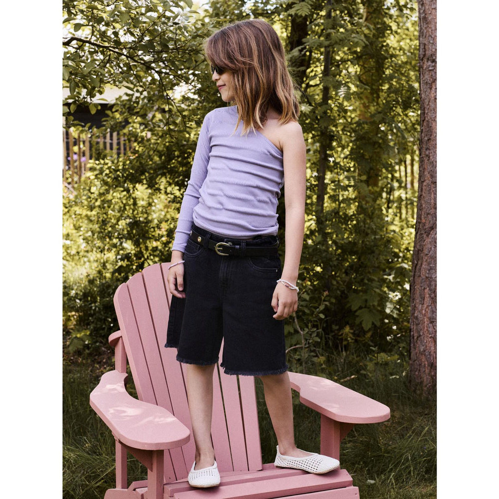 Køb Name It Black Denim Nkfbella Hw Wide Dnm Shorts 1488-Be Noos