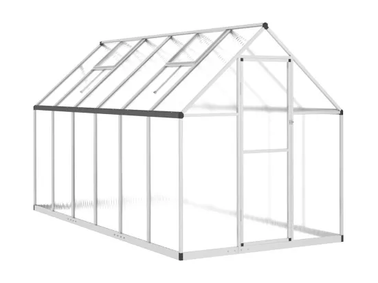 Serre tente abri plante aluminium argenté 334 x 169 x 195 cm 02_0044523