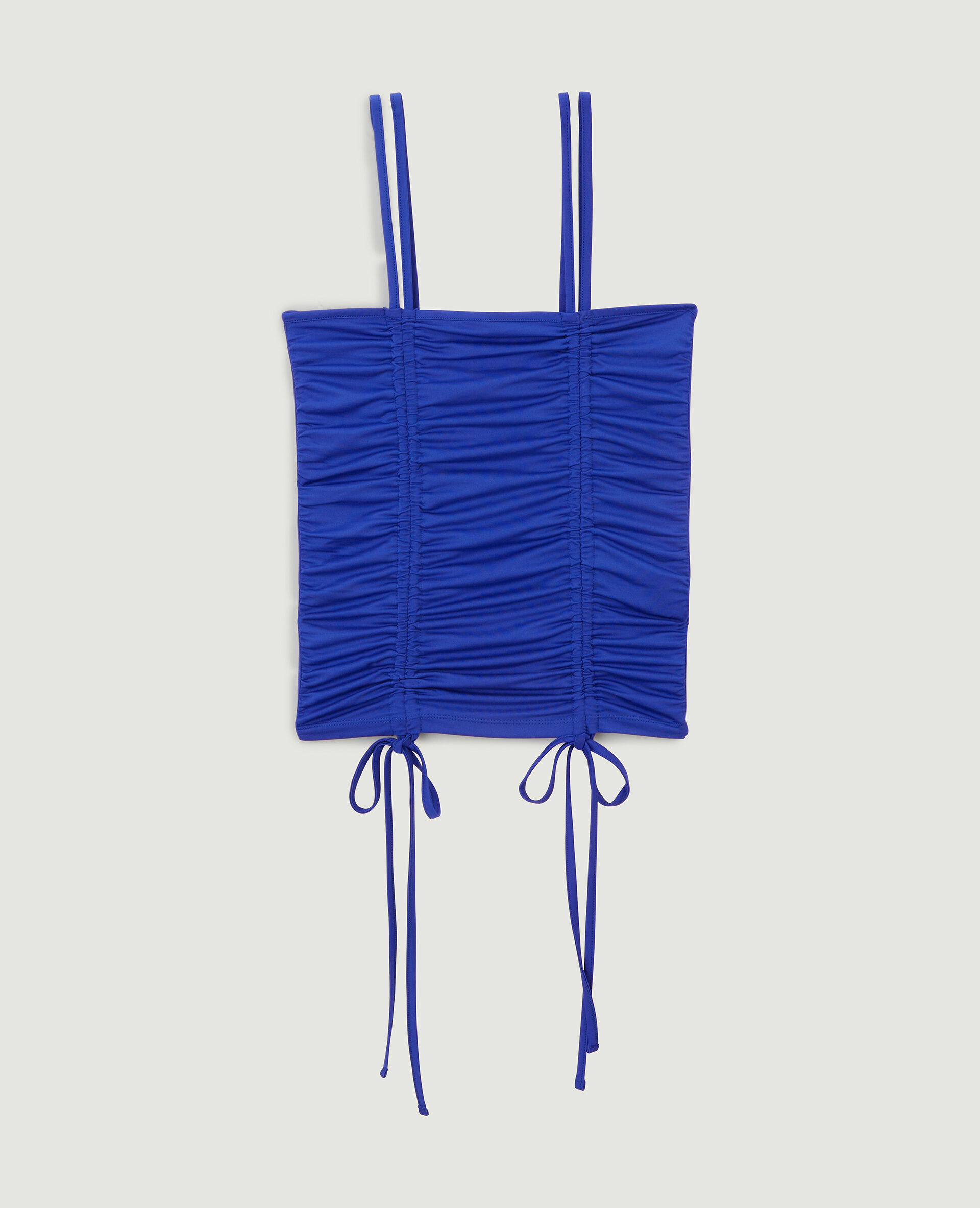 Top avec liens coulissés - Bleu électrique