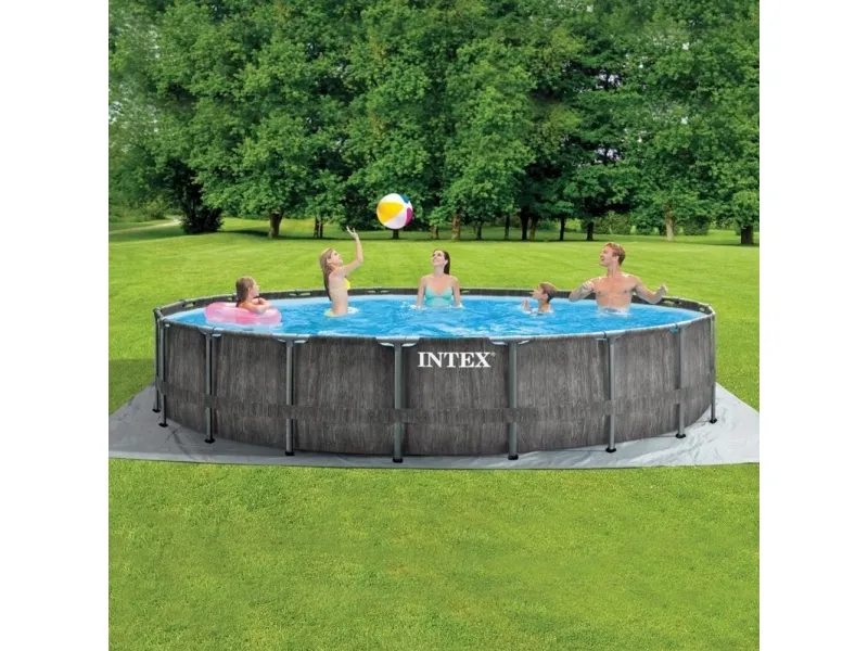 Intex Greywood Prism Frame Premium Pool Sæt, 24.311L, 549x122 cm