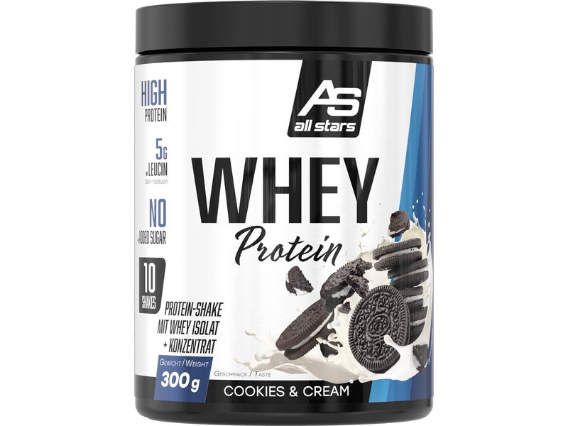 All Stars Pulver Whey Protein 100% Cookie/Crème 300 g Protein-Pulver