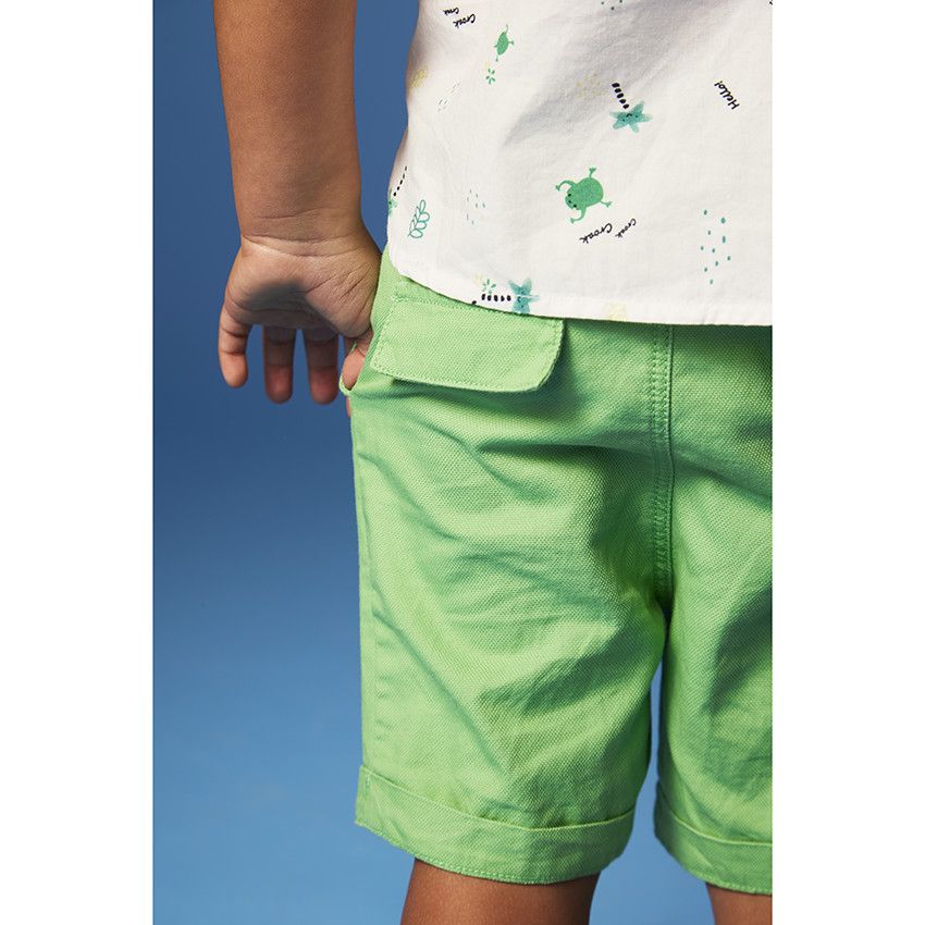 Ensemble 2 pièces avec chemise imprimée pour bébé garçon - Blanc
