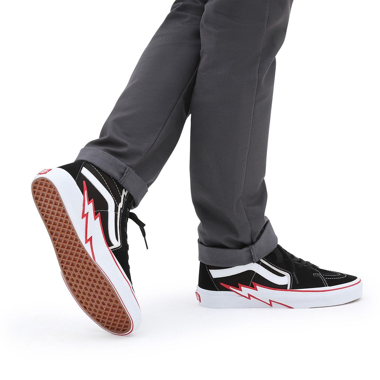 Vans Sneakers en Cuir & Textile SK8-Hi Bolt noires