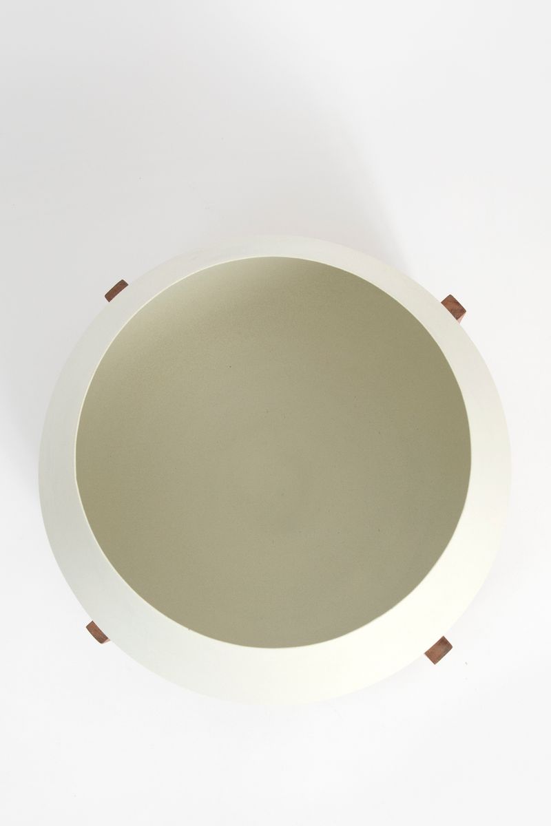 Sissy-Boy Witte plantenpot met houten standaard