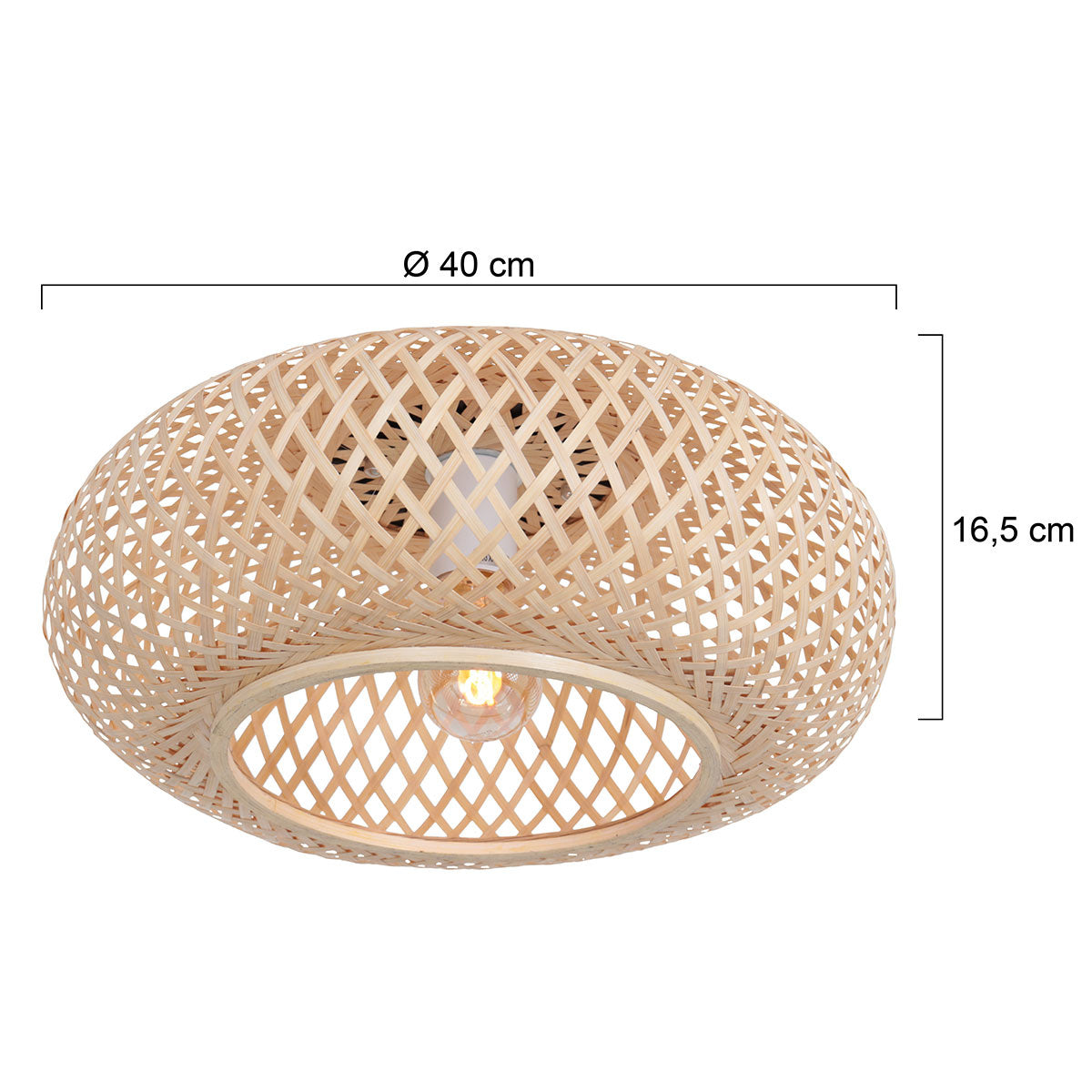 Anne Light & Home Plafondlamp Maze Bruin Ã 40cm 3128BE