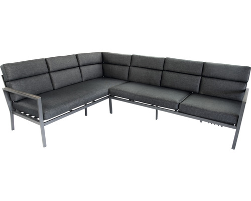 Loungeset tuinmeubelset 9-zits bestaande uit: driezitsbank, driezitsbank, tafel, bank, fauteuil, incl. kussens aluminium