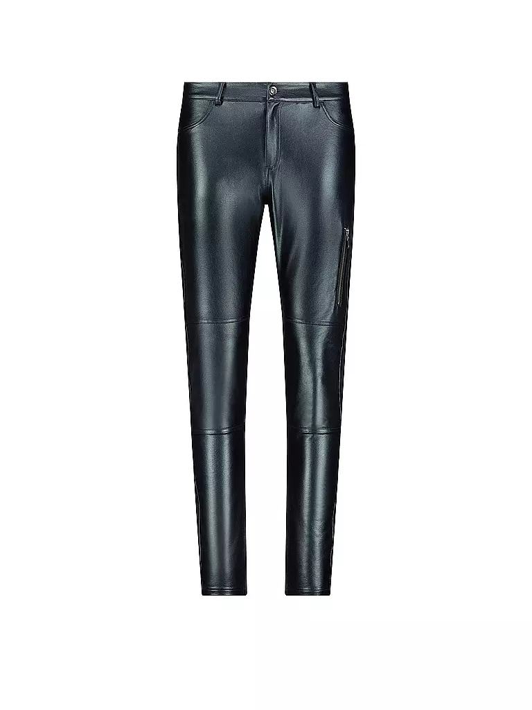 MONARI Hose in Lederoptik 7/8 dunkelblau
