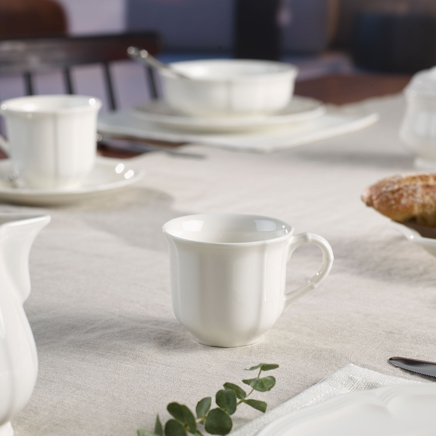 Manoir Espresso cup White, 2.8 oz, Premium Porcelain