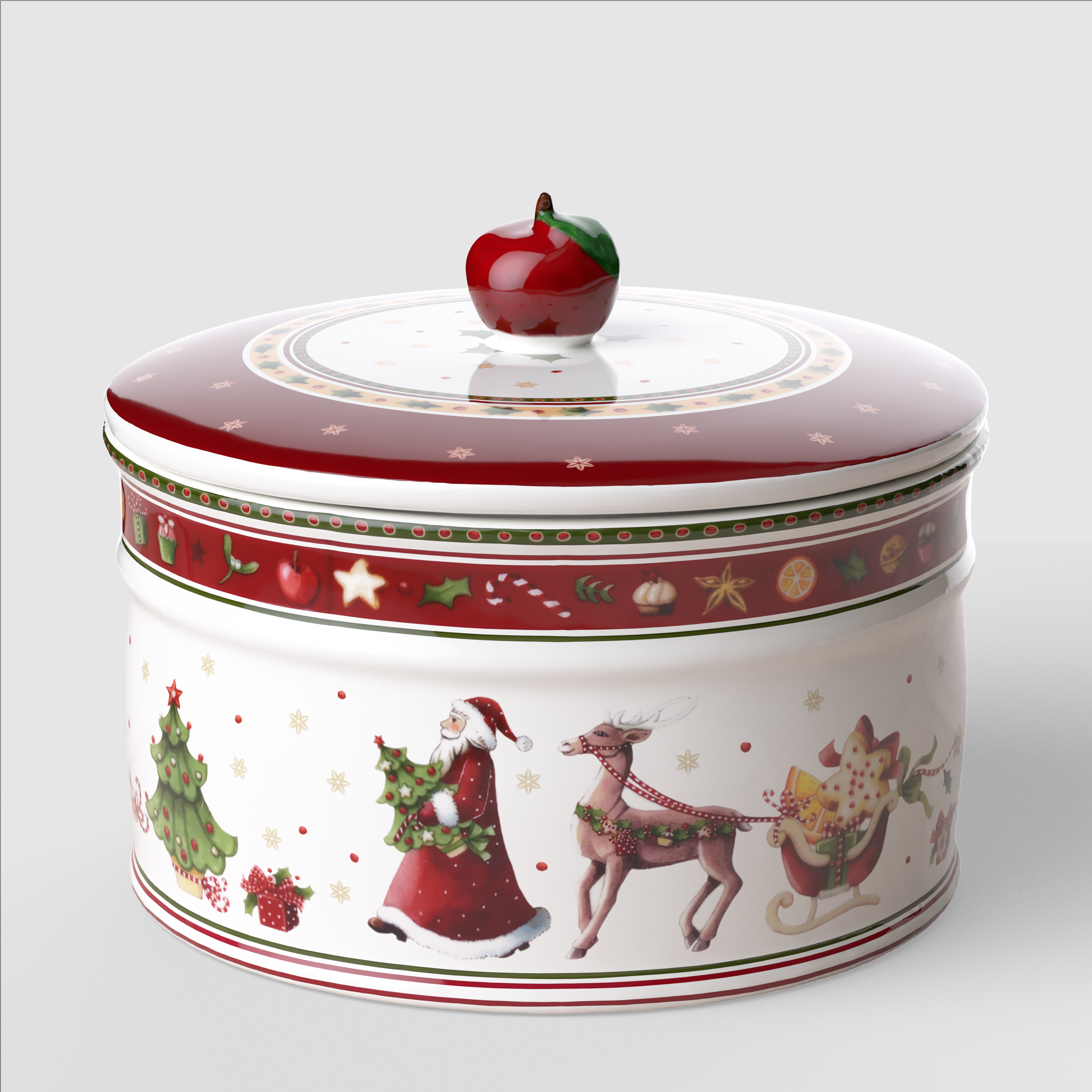 Winter Bakery Delight Cookie box Red, 6.9''
