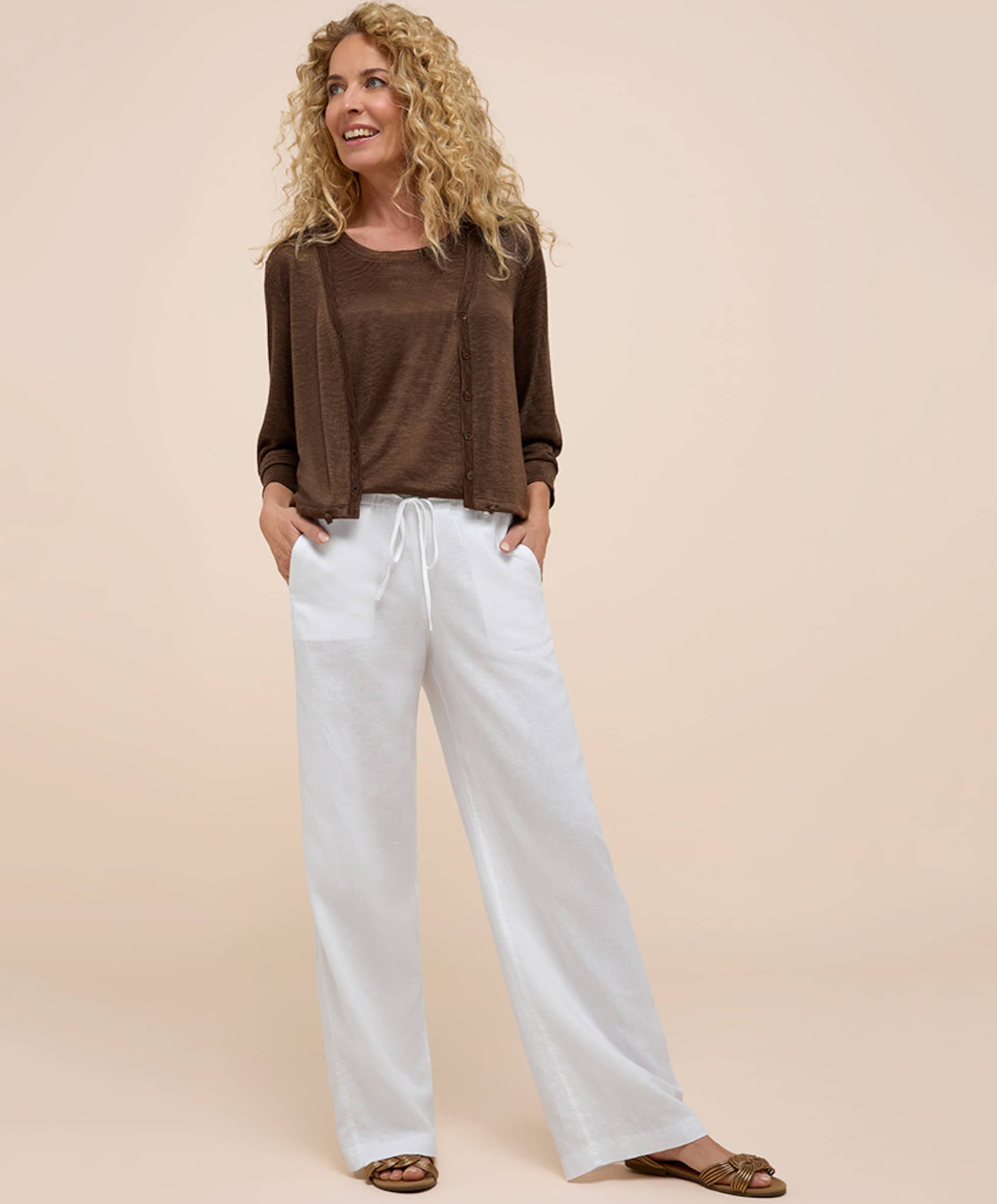 Bianca Dames vest bruin