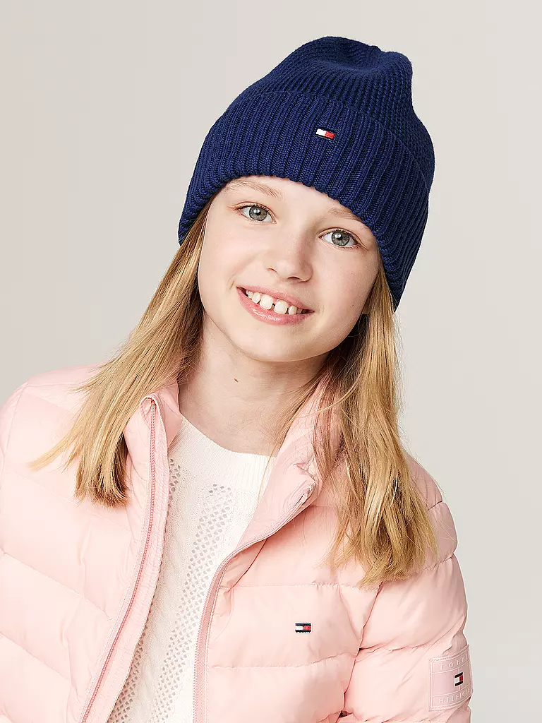 TOMMY HILFIGER Jungen Mütze - Haube  dunkelblau