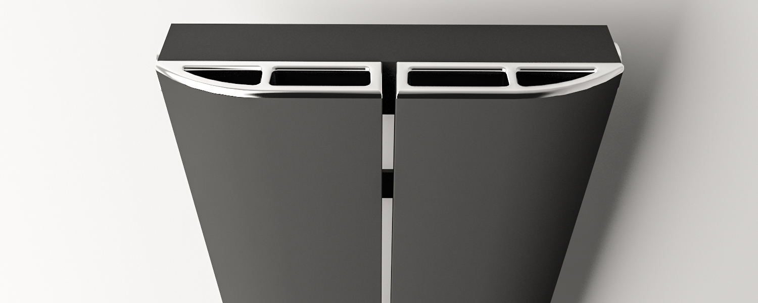 Eastbrook Preston radiatordeksel Chroom 18,5cm