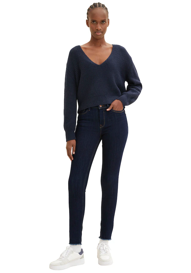 TOM TAILOR Denim Ankle-Jeans »Extra Skinny Ankle Jeans«, mit ausgefranstem Beinabschluss