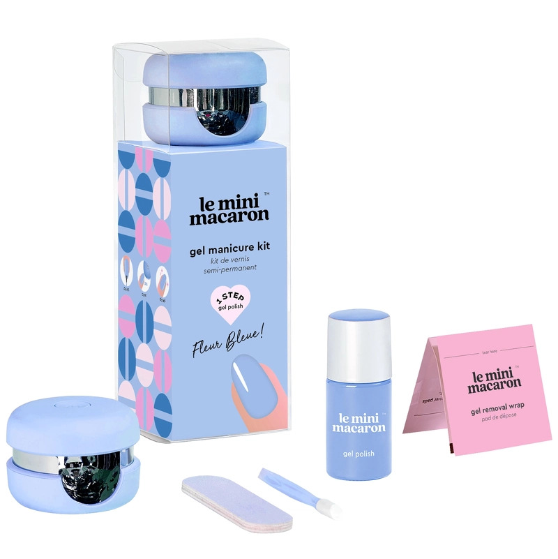 Le Mini Macaron Gel Manicure Kit - Fleur Bleue