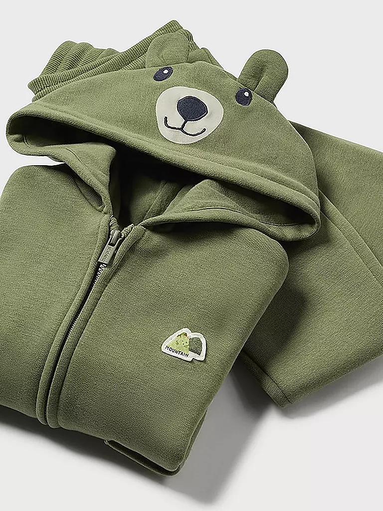 MAYORAL Baby Set Sweater, Sweatjacke, Jogginghose 3-teilig grün