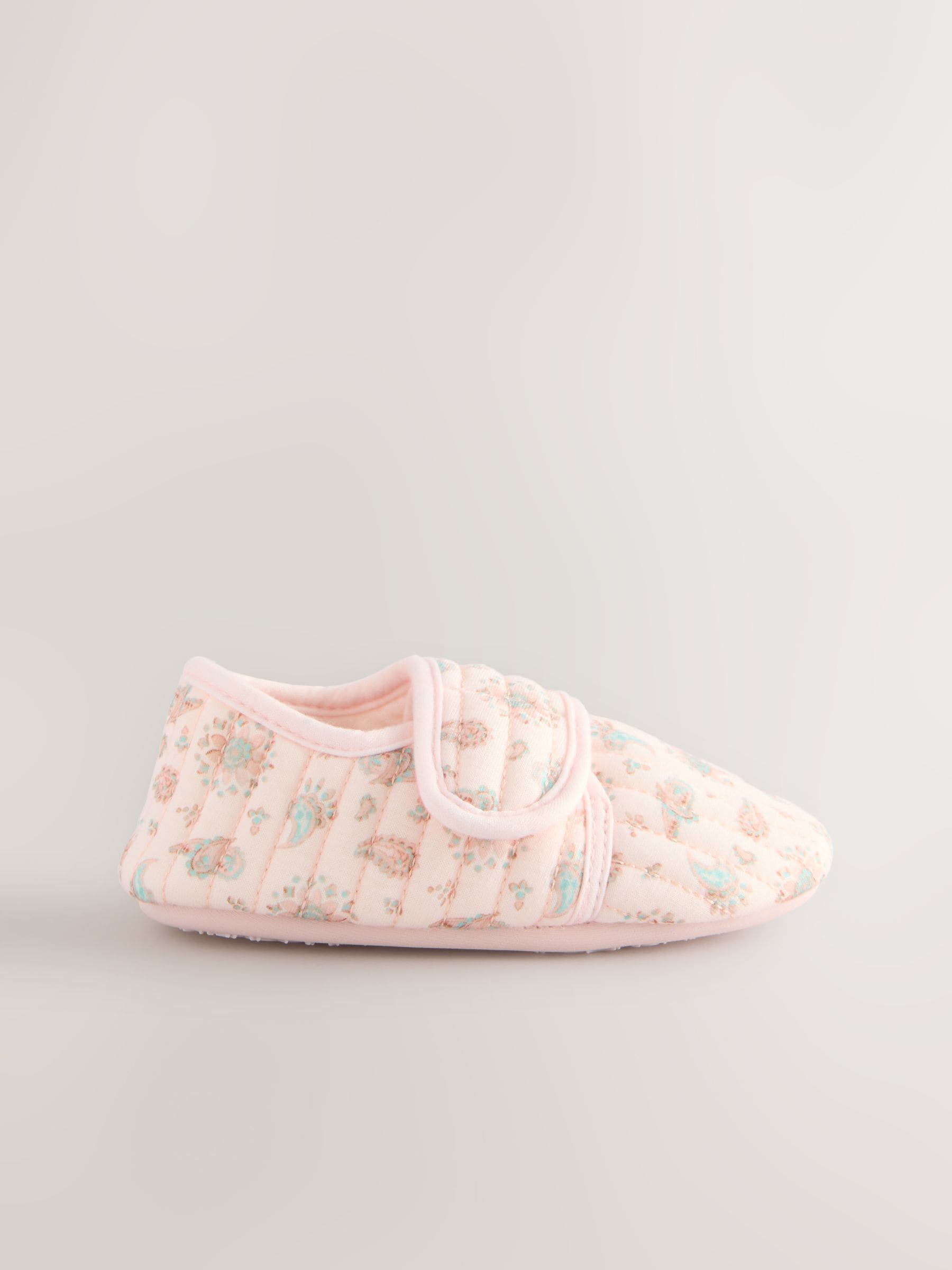 Roze paisley - Touch Fasten Pantoffels