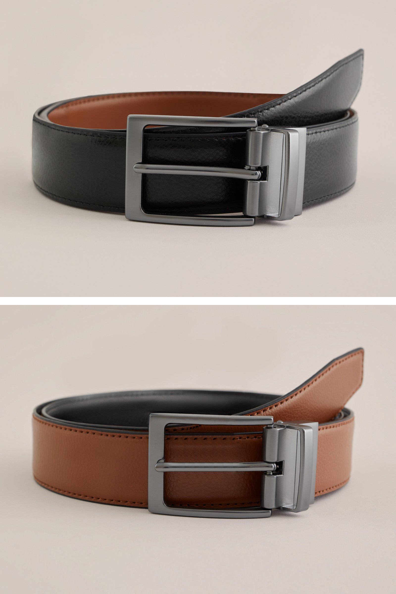 reversible riem WE Fashion Kaneelbruin