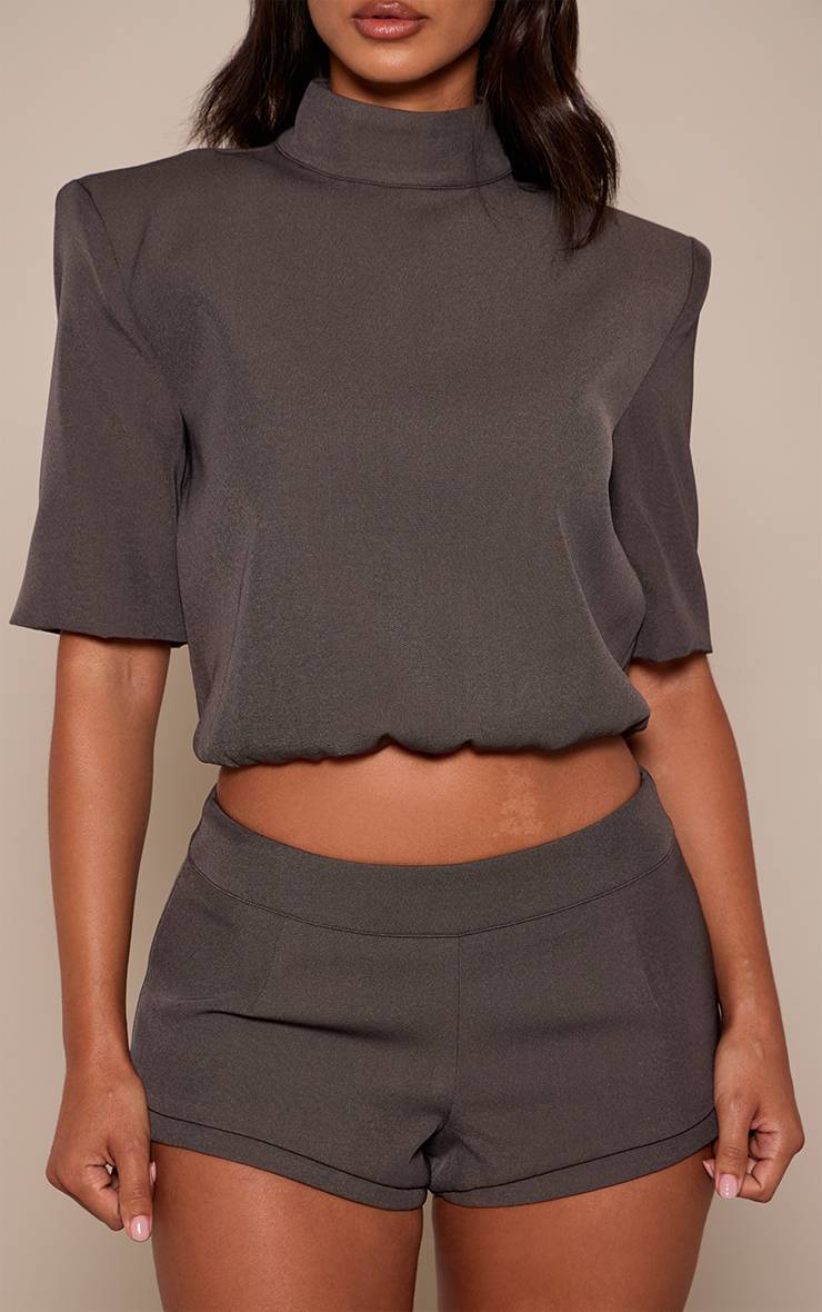 Charbon Haut Petite Tailleur Dos Ouvert