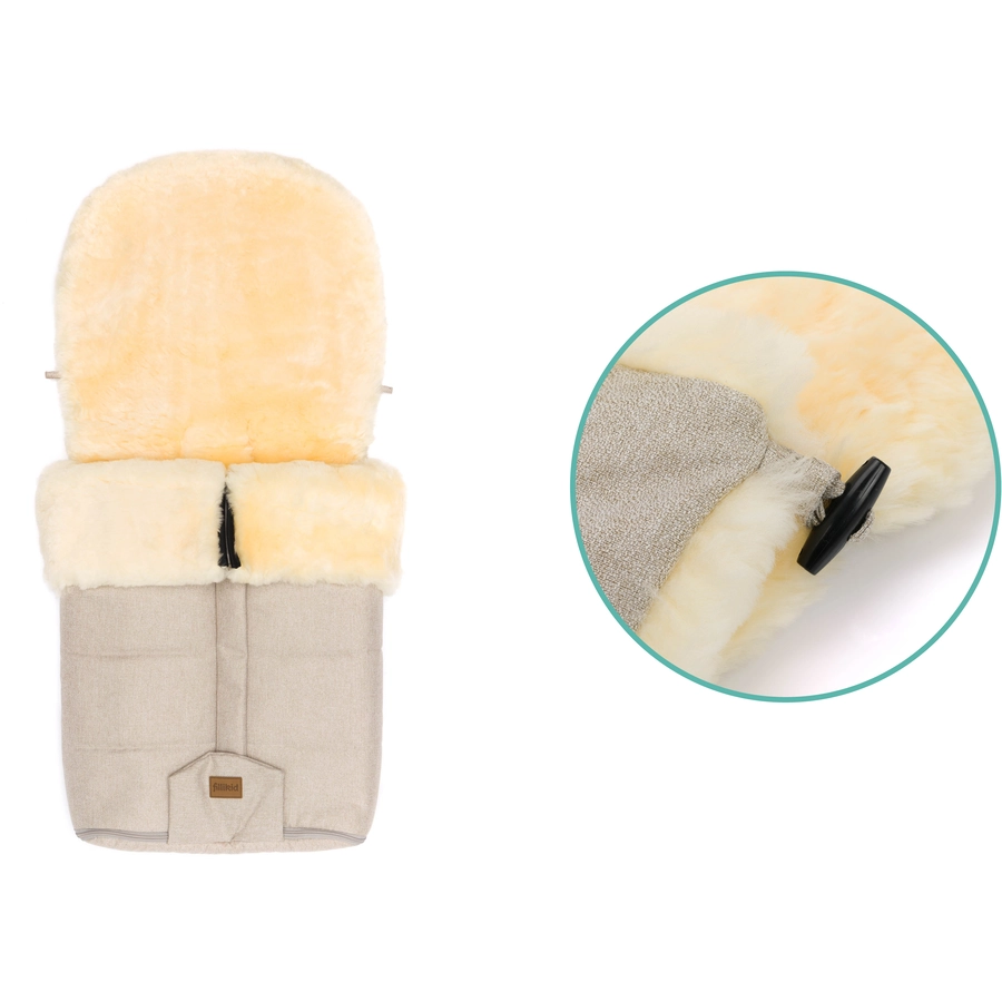 fillikid Winterfußsack Jarvis Lammfell Sand Melange