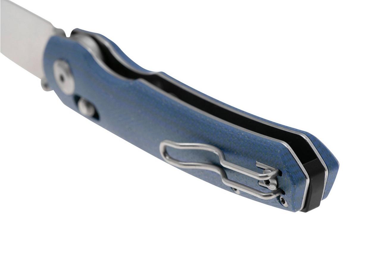 Böker Magnum Shango 01BM0003, Satin 440A, Blue Micarta, zakmes