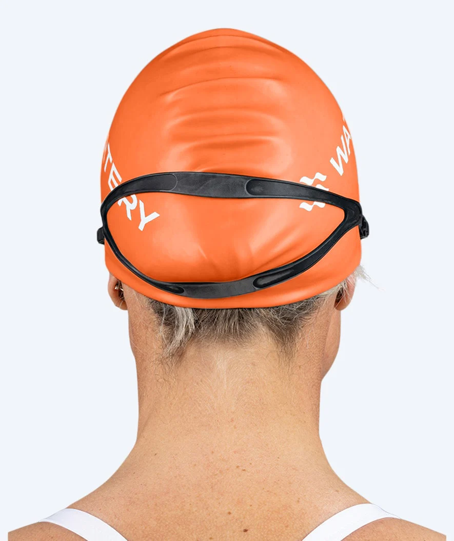 Watery badehætte til langt hår - Signature - Orange