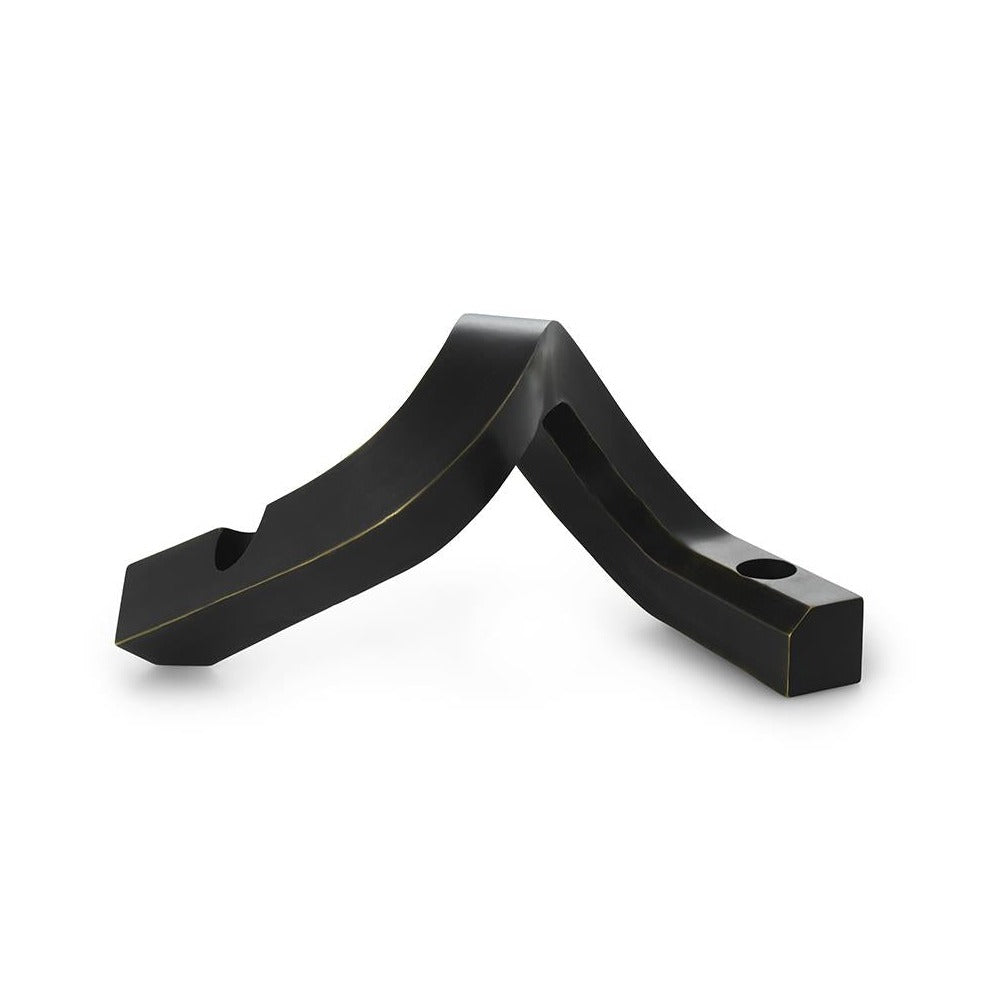 Normann Copenhagen  Crooked Two lysestage - Bronze