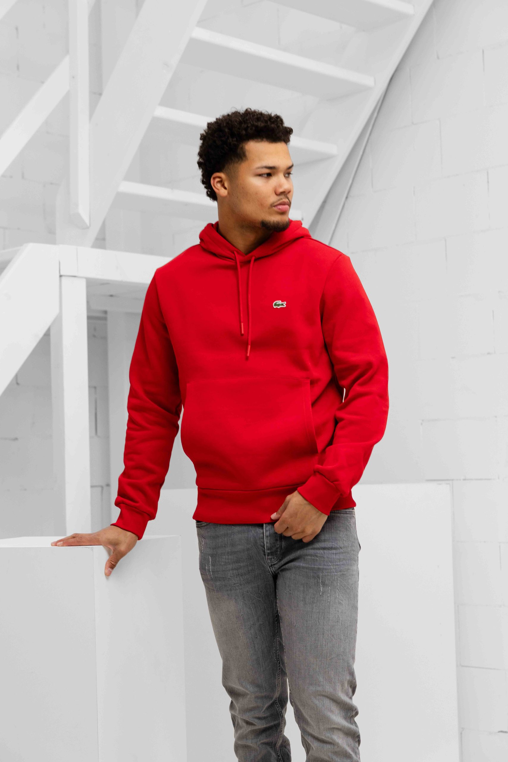 Lacoste Basic Hoodie Heren Rood