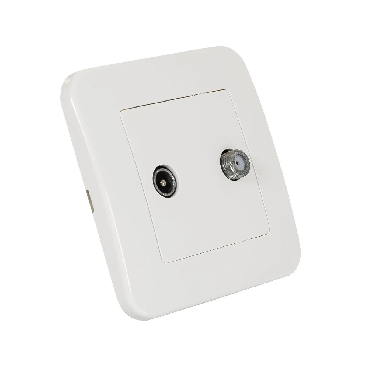 Ledkia Prise TV + SAT Classic - Blanc