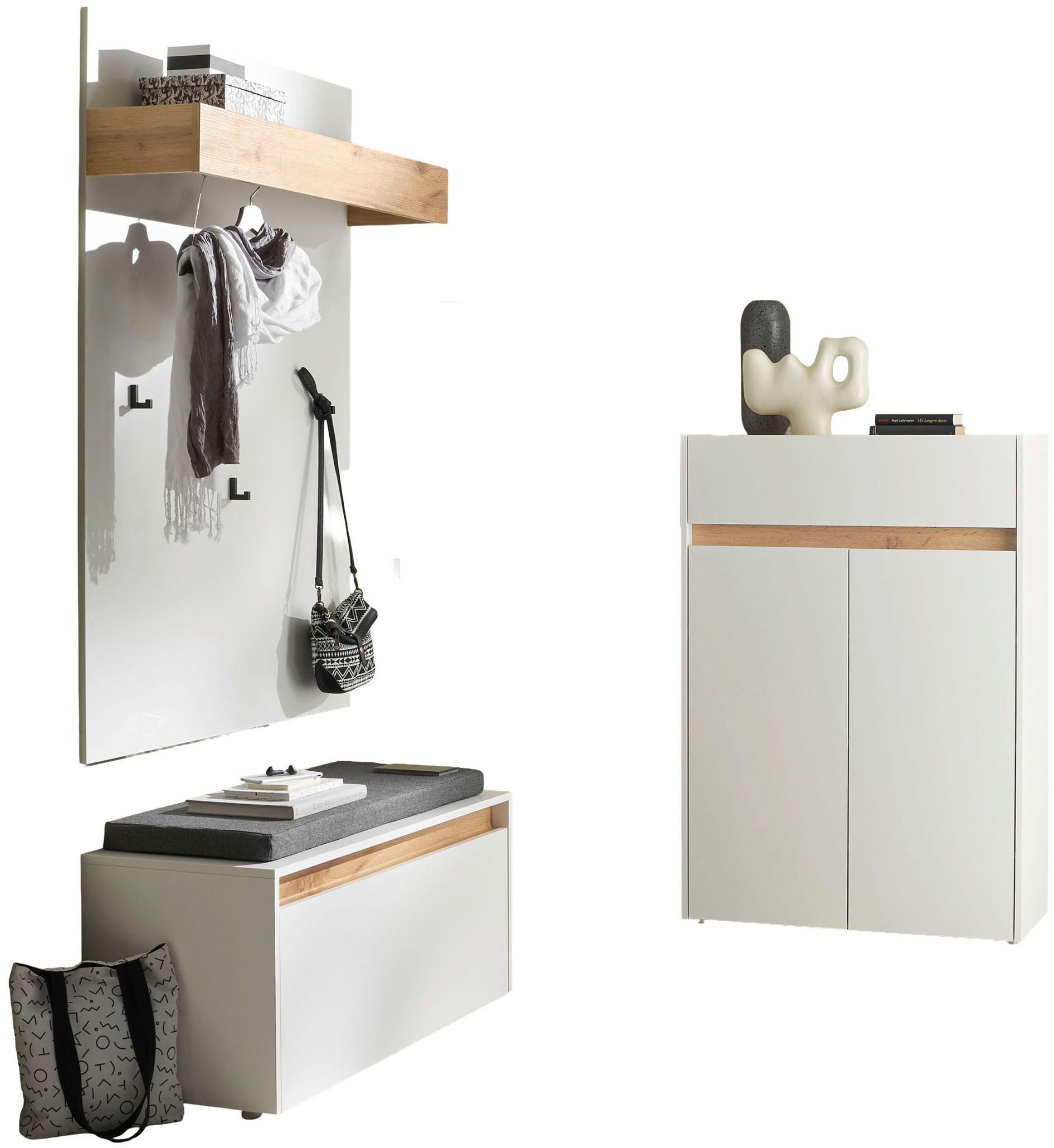 INOSIGN Garderoben-Set »City/Giron, moderne Garderobe, viel Stauraum, ca. 24 Schuhe« Set, 3 Stk. tlg.