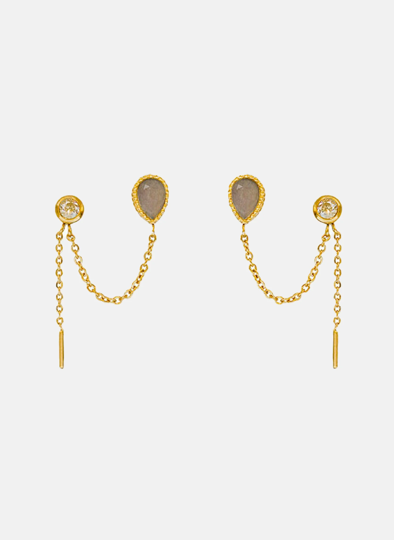 CYBELE - Boucles d'oreilles pendantes cybele | Gris
