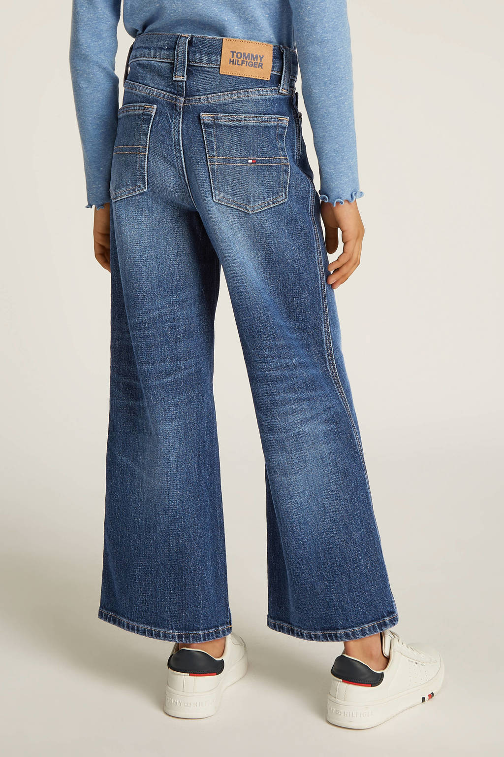 Tommy Hilfiger wide leg high waist jeans dark blue denim