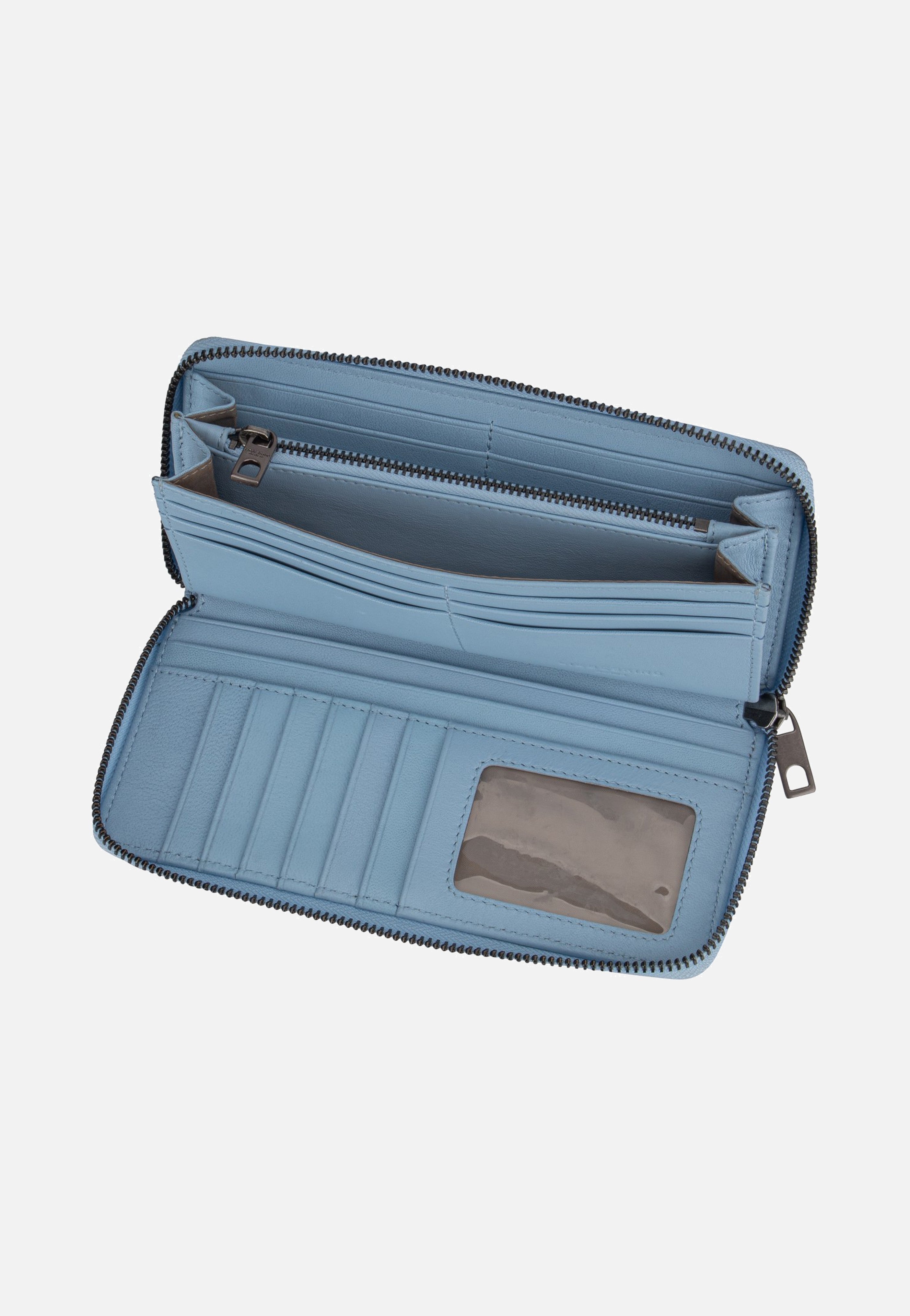 Gigi Small Pebble Blue Denim - Portemonnaie