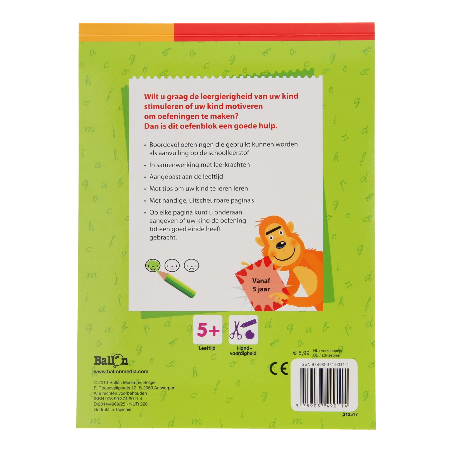 Mijn Oefenblok - Voorbereidende Schrijfoefeningen (5-6 jaar)