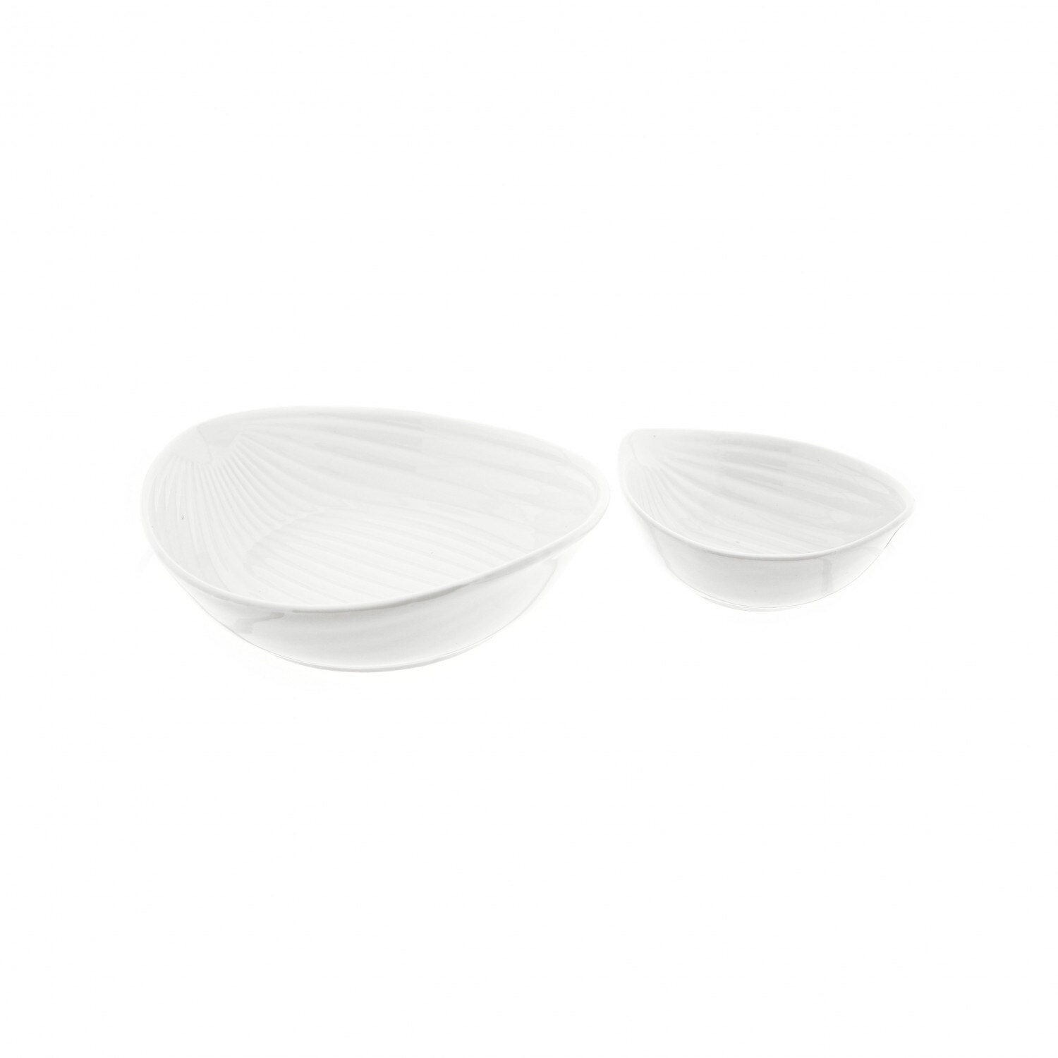 Sunay 8 Teiliges Snackschalen-Set in Weiß aus Porzellan