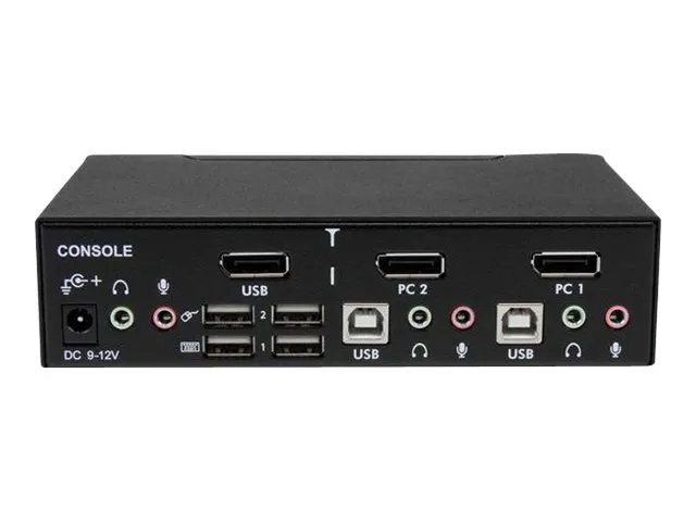 StarTech.com 2 Port DisplayPort KVM Switch - 2560x1600 @60Hz - Dual Port DP USB, Keyboard, Video, Mouse Switch Box w/ Audio for Computers and Monitors (SV231DPUA) - KVM / audio-switch - 2 x KVM / audio - 1 lokalbruger - desktop - for P/N: DP4N1USB6,