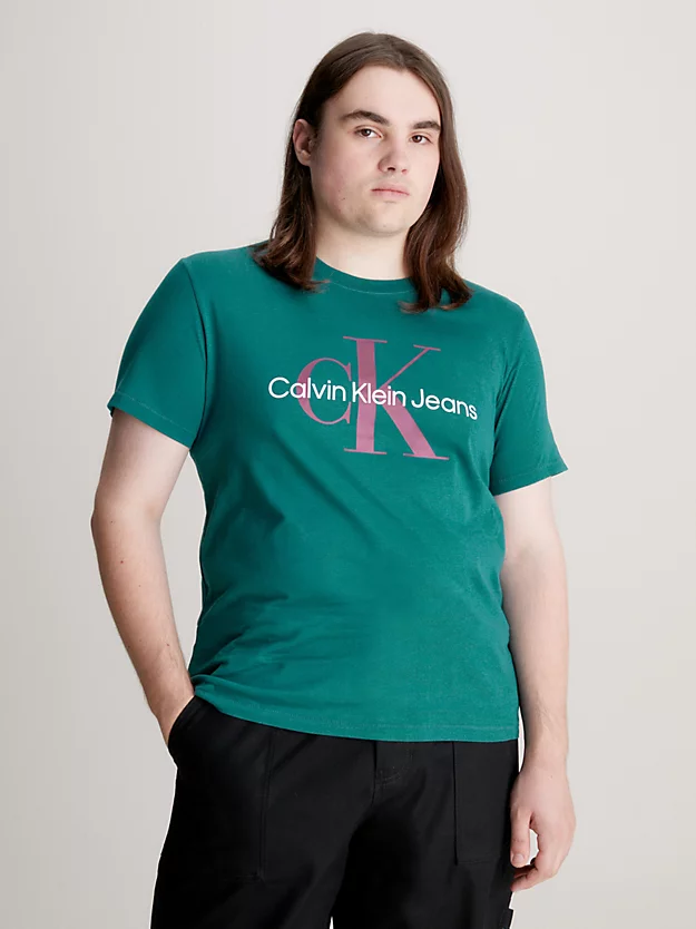 Camiseta slim fit com monograma