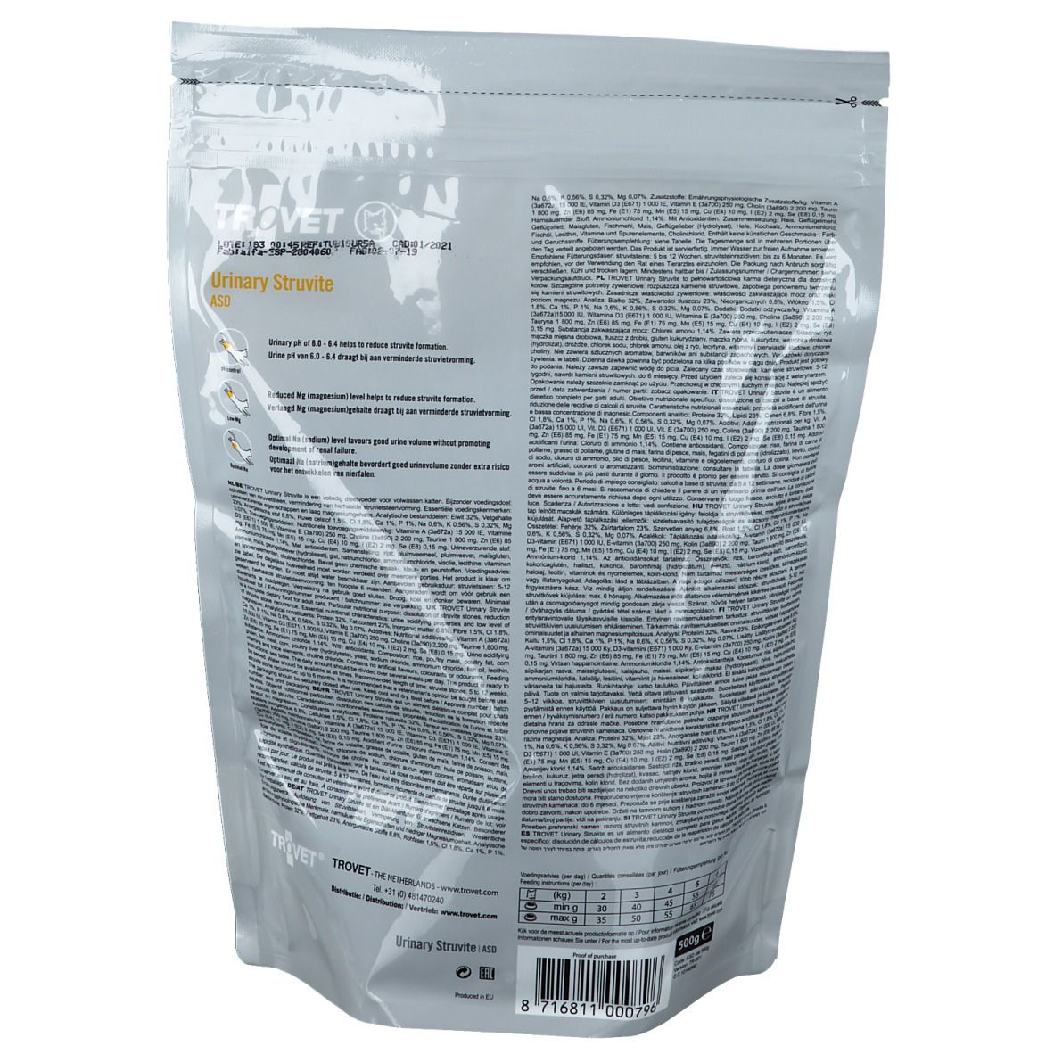 Trovet Urinary Struvite Katze / ASD