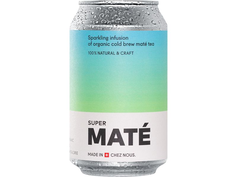 Urban Drinks Bio Super Mate 0.33 l Kalorienarmer Schweizer Mate-Tee mit Kohlensäure